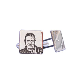 חפתים מכסף עם חריטת תמונה
